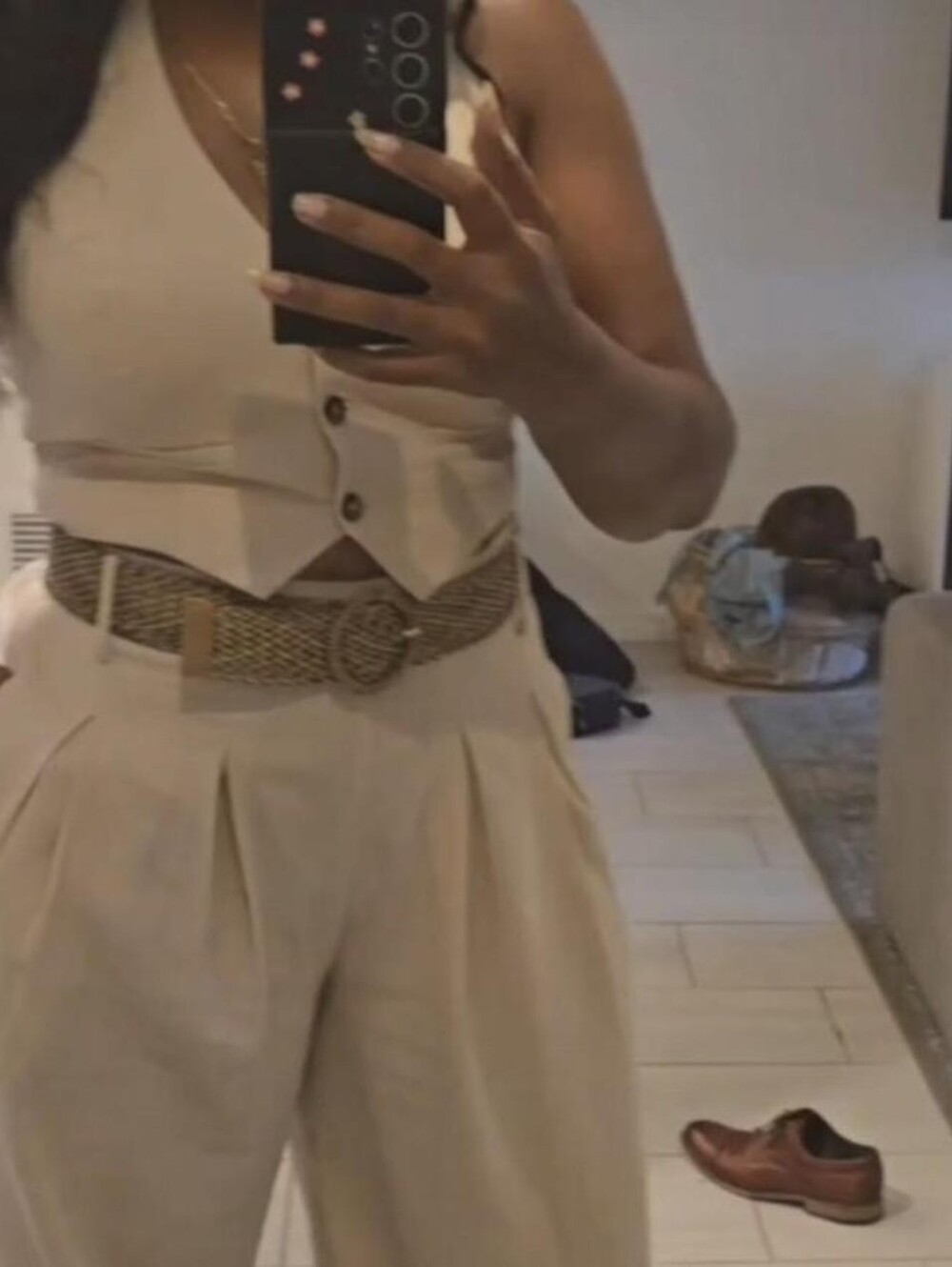 Tan 3 Peice Jumpsuit
